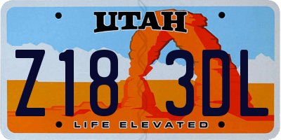 UT license plate Z183DL
