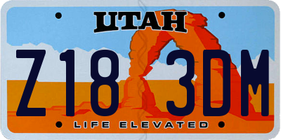 UT license plate Z183DM