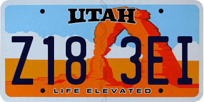 UT license plate Z183EI