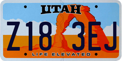 UT license plate Z183EJ