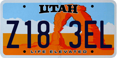 UT license plate Z183EL