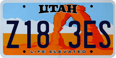 UT license plate Z183ES