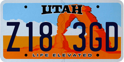 UT license plate Z183GD