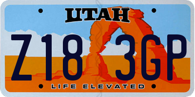 UT license plate Z183GP