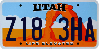 UT license plate Z183HA