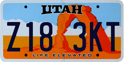 UT license plate Z183KT