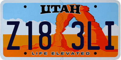 UT license plate Z183LI