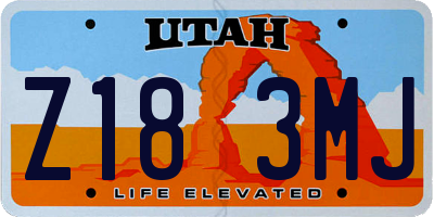 UT license plate Z183MJ