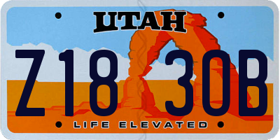 UT license plate Z183OB