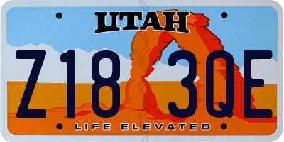 UT license plate Z183QE