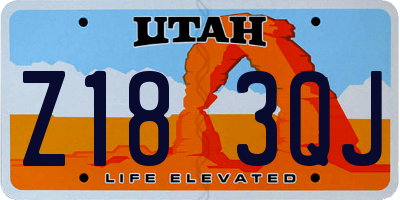 UT license plate Z183QJ