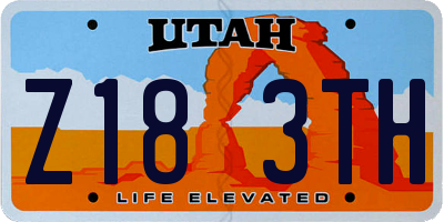 UT license plate Z183TH