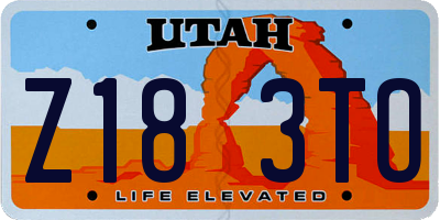 UT license plate Z183TO