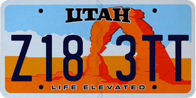 UT license plate Z183TT