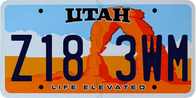 UT license plate Z183WM