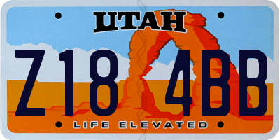 UT license plate Z184BB
