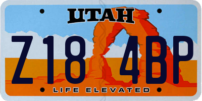 UT license plate Z184BP