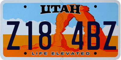 UT license plate Z184BZ