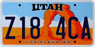 UT license plate Z184CA