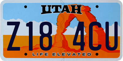 UT license plate Z184CU