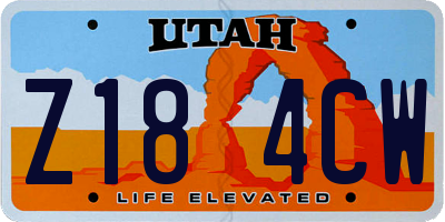 UT license plate Z184CW
