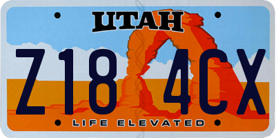 UT license plate Z184CX