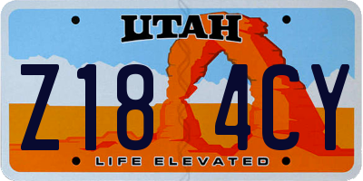 UT license plate Z184CY