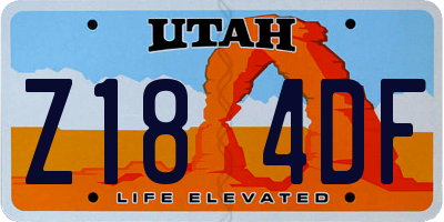 UT license plate Z184DF