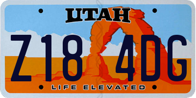 UT license plate Z184DG