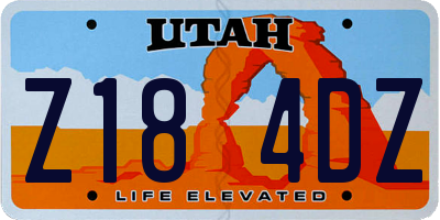 UT license plate Z184DZ