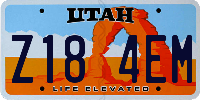 UT license plate Z184EM
