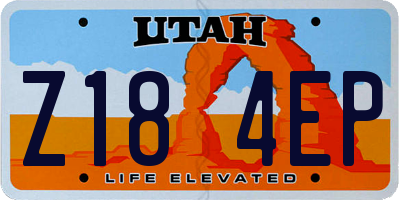 UT license plate Z184EP