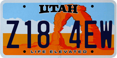 UT license plate Z184EW