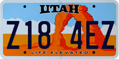 UT license plate Z184EZ