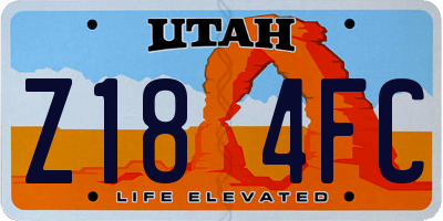 UT license plate Z184FC