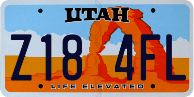 UT license plate Z184FL