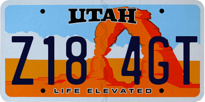 UT license plate Z184GT