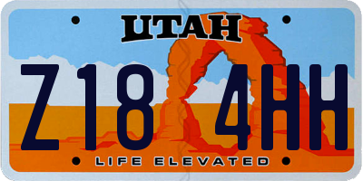 UT license plate Z184HH