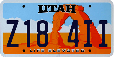 UT license plate Z184II