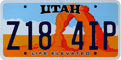 UT license plate Z184IP