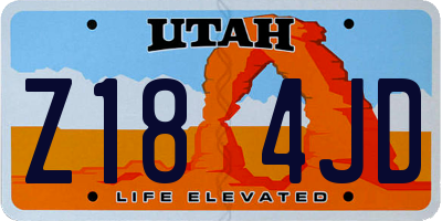 UT license plate Z184JD