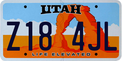 UT license plate Z184JL