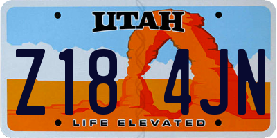 UT license plate Z184JN