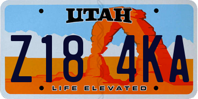 UT license plate Z184KA