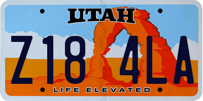 UT license plate Z184LA