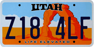 UT license plate Z184LF
