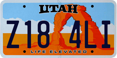 UT license plate Z184LI