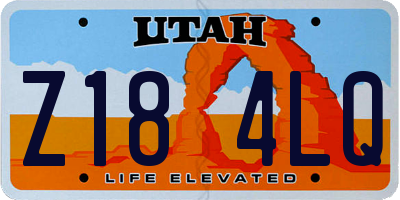 UT license plate Z184LQ