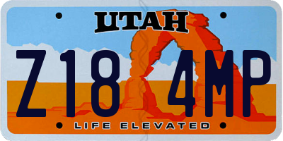 UT license plate Z184MP