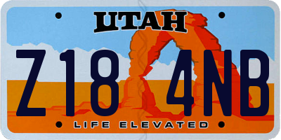 UT license plate Z184NB